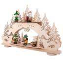 Erzgebirge-Palast Sammler-Schwibbogen 2-stufig mit LED & 5 Mikrowichteln Bild 4