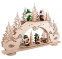Erzgebirge-Palast Sammler-Schwibbogen 2-stufig mit LED & 5 Mikrowichteln Bild 5
