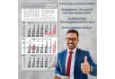 Kamber Office Wandkalender 2027 3-Monats-Layout Grau mit Datumsschieber Bild 3