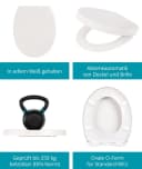 Calmwaters WC-Sitz Modern Soft Weiß Absenkautomatik Abnehmbar Bild 5