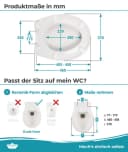 Calmwaters WC-Sitz mit Absenkautomatik Weiß Antibakteriell Bild 5