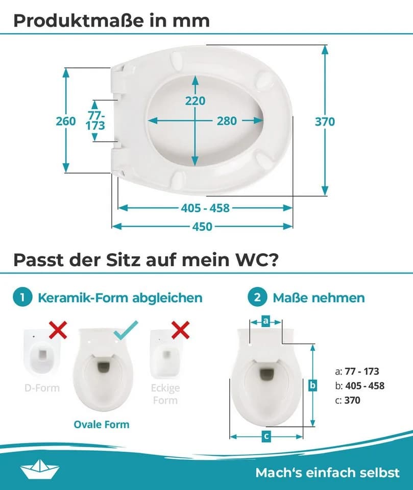 Calmwaters WC-Sitz mit Absenkautomatik Weiß Antibakteriell - Bild 5