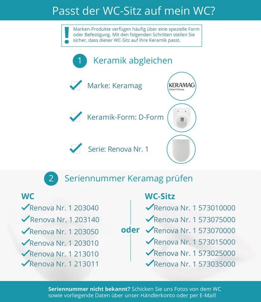 Calmwaters WC-Sitz Renova Nr. 1 Weiß D-Form Absenkautomatik - Bild 4