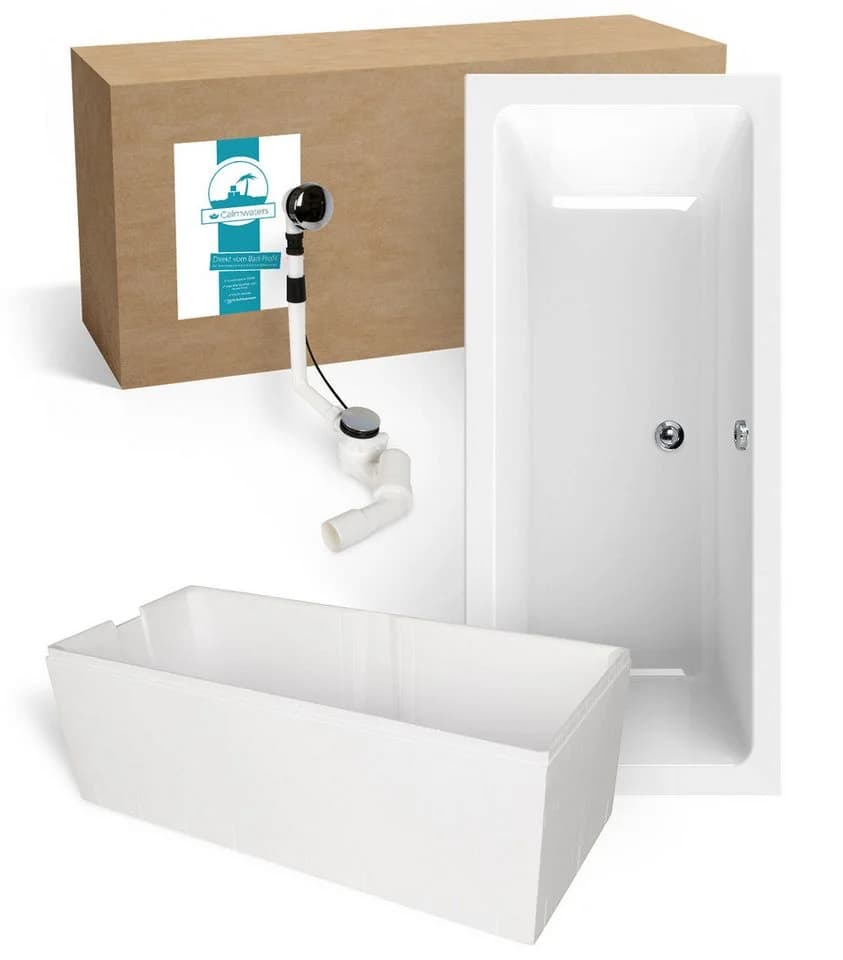 Calmwaters Badewanne Modern Select Duowanne Acryl Weiß Komplettset - Bild 2