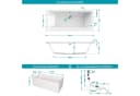 Calmwaters Badewanne Modern Select Duowanne Acryl Weiß Komplettset Bild 5