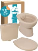 Calmwaters Stand-WC Set Spülrandlos Beige mit Absenkautomatik Bild 2