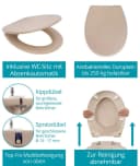Calmwaters Stand-WC Set Spülrandlos Beige mit Absenkautomatik Bild 3