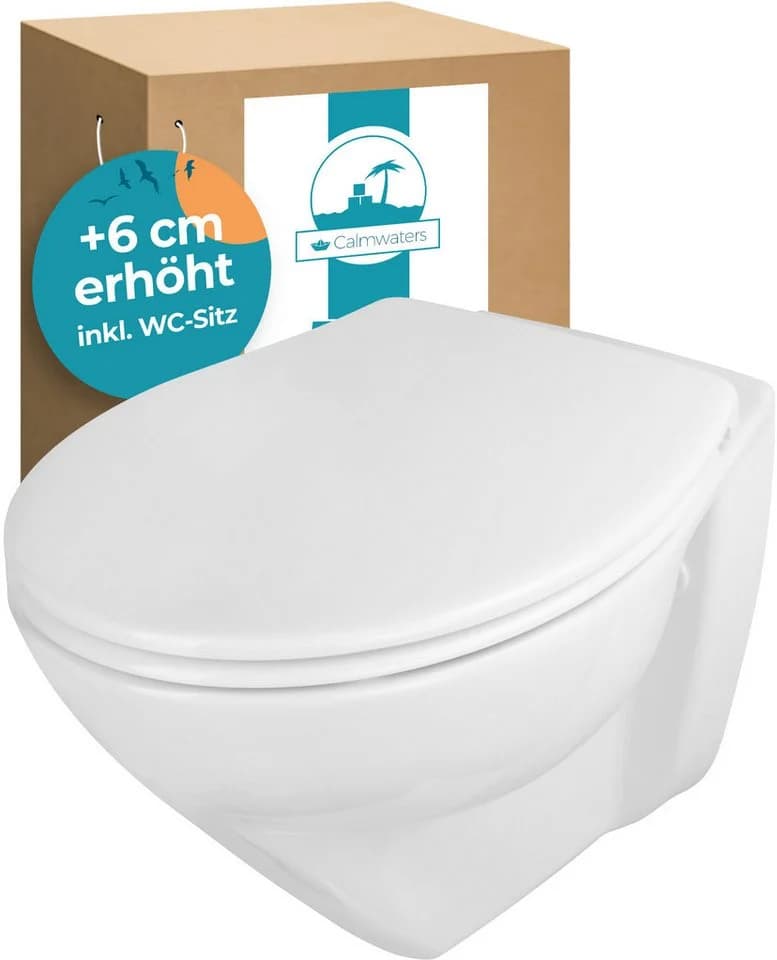 Calmwaters Wand-WC spülrandlos erhöht mit WC-Sitz - Bild 2