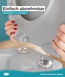 Calmwaters WC-Sitz Original Absenkautomatik Grau Duroplast Bild 4