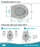 Calmwaters WC-Sitz Original Absenkautomatik Grau Duroplast Bild 5