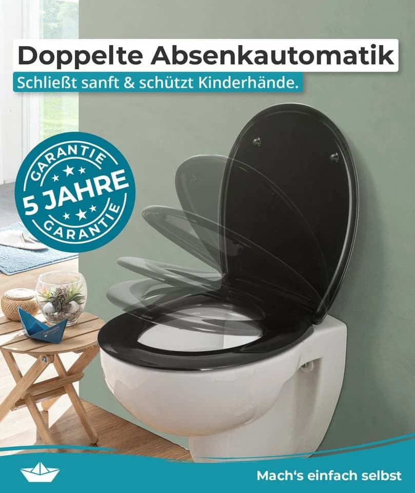 Calmwaters WC-Sitz Original Schwarz mit Absenkautomatik - Bild 3
