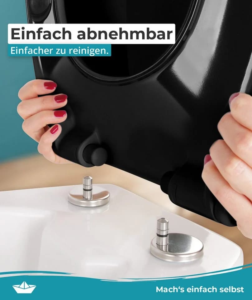 Calmwaters WC-Sitz Original Schwarz mit Absenkautomatik - Bild 4