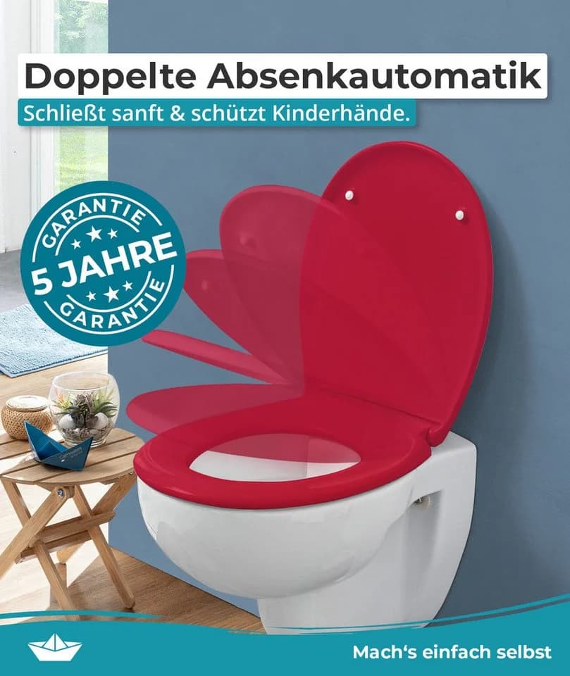 Calmwaters WC-Sitz Original Rot mit Absenkautomatik - Bild 3