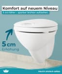 Calmwaters WC-Sitz Erhöht 5cm Weiß Antibakteriell Absenkautomatik Bild 3