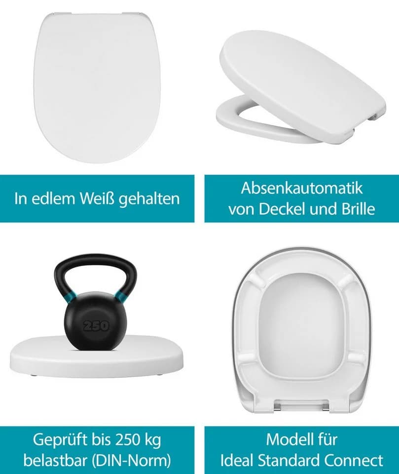 Calmwaters WC-Sitz Connect Absenkautomatik Abnehmbar 26LP6261