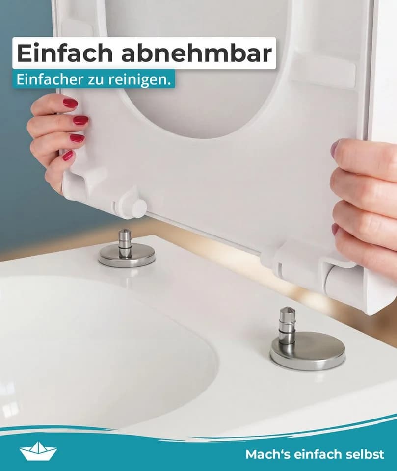 Calmwaters WC-Sitz für Duravit ME by Starck Weiß mit Absenkautomatik - Bild 5