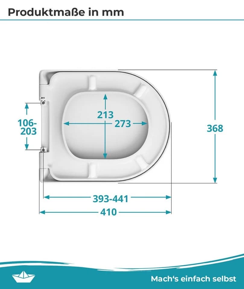 Calmwaters WC-Sitz Laufen Pro & VitrA S20/S50 Weiß SoftClose - Bild 5