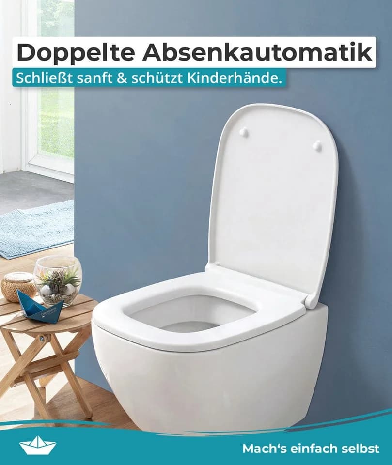 Calmwaters WC-Sitz für Duravit D-Code Weiß mit Absenkautomatik - Bild 3