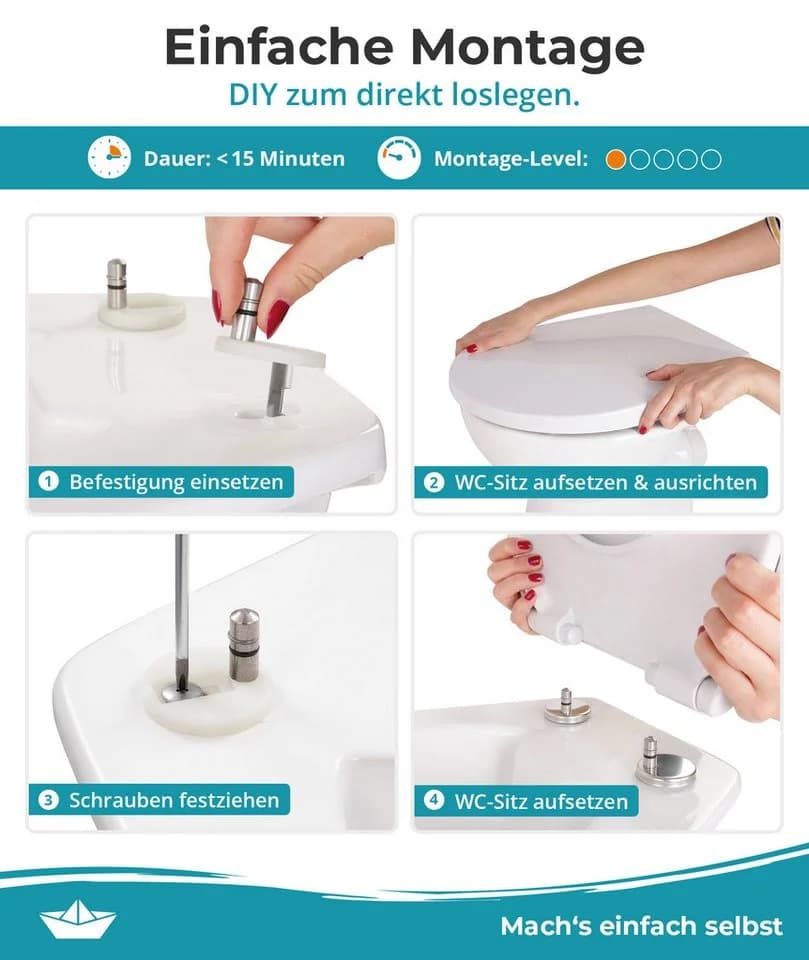 Calmwaters WC-Sitz Universal Weiß SoftClose