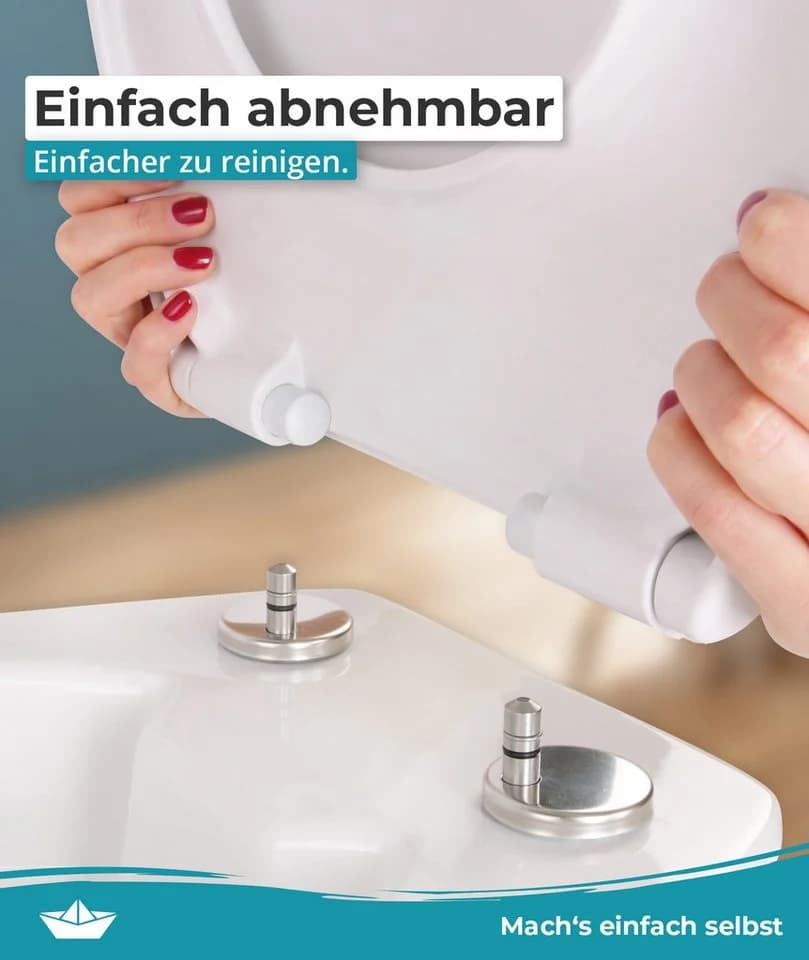 Calmwaters WC-Sitz Universal Weiß SoftClose - Bild 4
