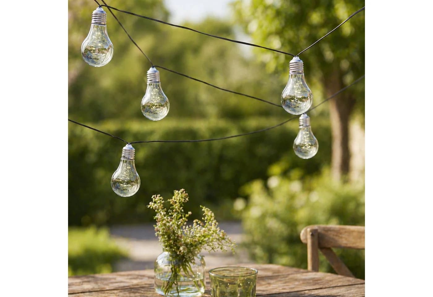 MARELIDA LED Solar Lichterkette 10 transparente Glühbirnen Garten - Bild 3