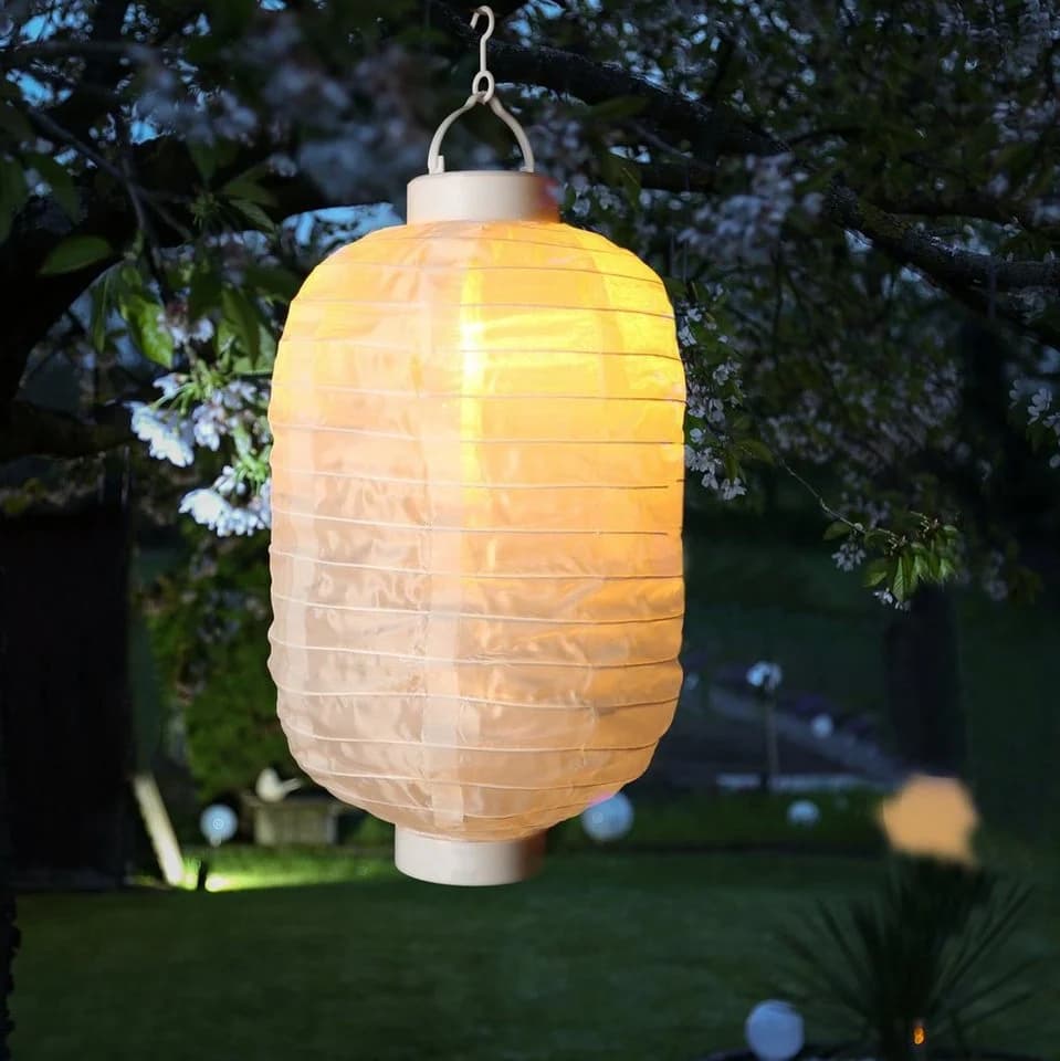 MARELIDA LED Solar Lampion Weiß mit Flammeneffekt - Bild 3