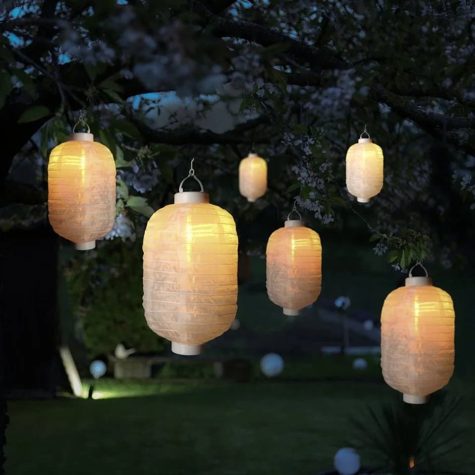MARELIDA LED Solar Lampion Weiß mit Flammeneffekt - Bild 4
