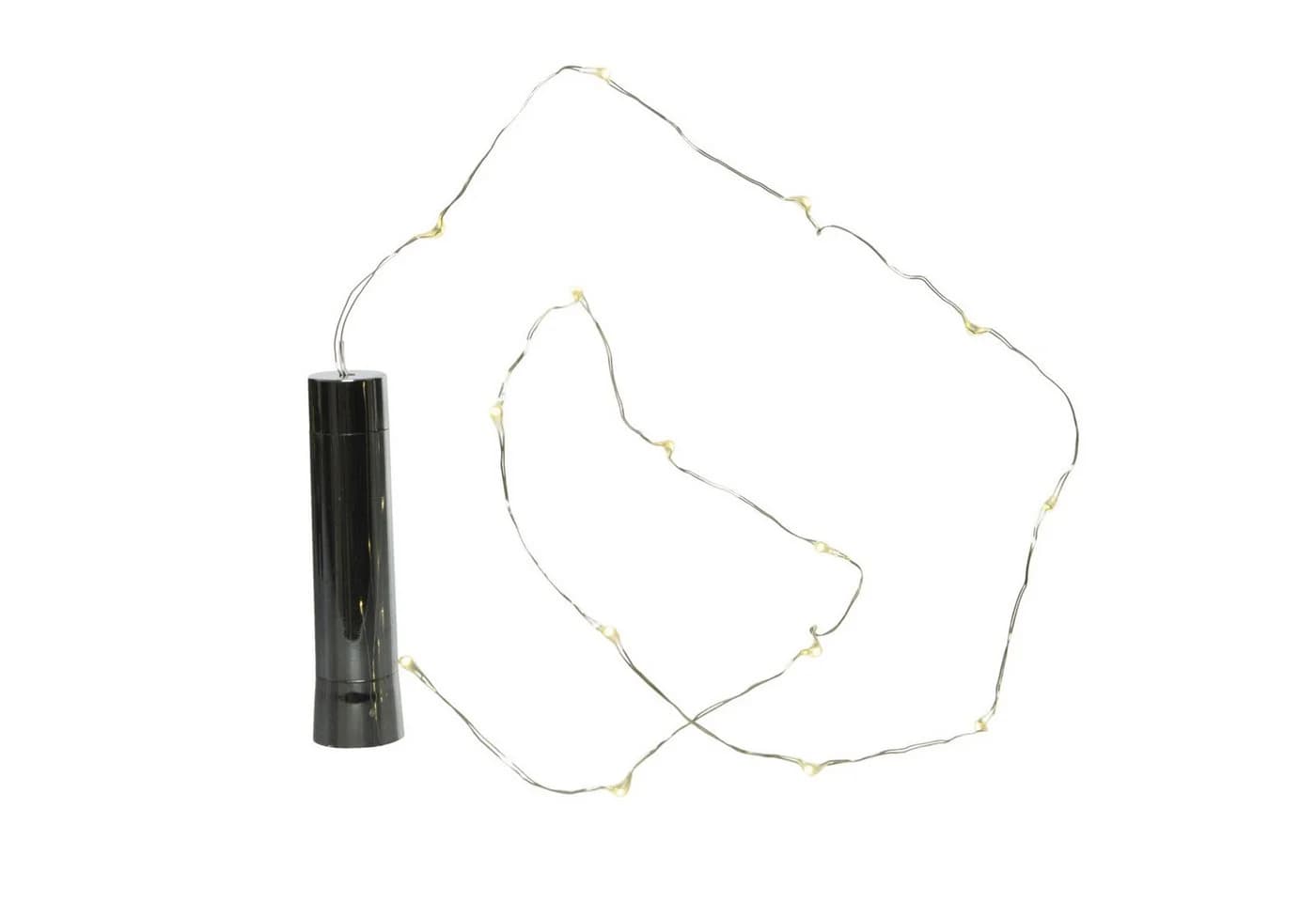MARELIDA LED-Lichterkette für Flaschen Silber 15-flammig