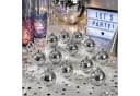 SATISFIRE Mini Disco Kugel 5cm Echtglas Silber 12er Set Bild 1
