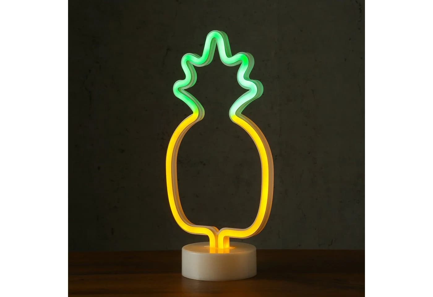 MARELIDA LED Neonlampe Ananas Silhouette Dekoleuchte Gelb/Grün - Bild 2
