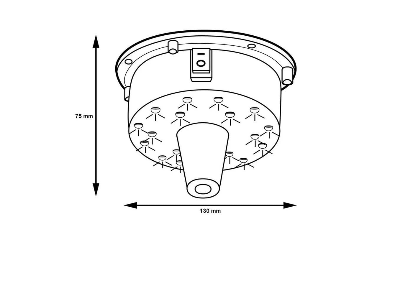 SATISFIRE Discolicht Spiegelkugel Motor Schwarz LED Batteriebetrieb - Bild 5