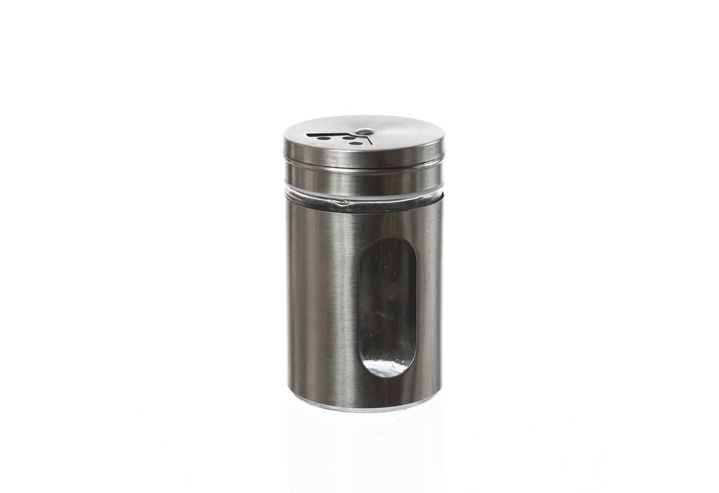 GAUMENKICK Gewürzstreuer 5-tlg. Edelstahl Glas Silber Transparent - Bild 4