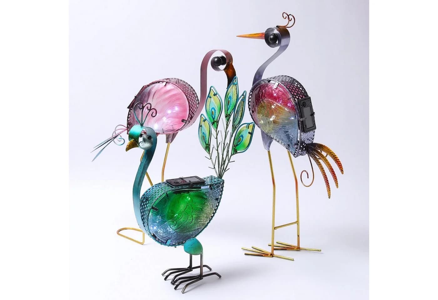 MARELIDA LED Solar Gartenfigur Paradiesvogel kaltweiß bunt - Bild 5