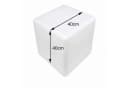 SATISFIRE LED Würfel 40x40cm Beistelltisch weiß E27 warmweiß Bild 3