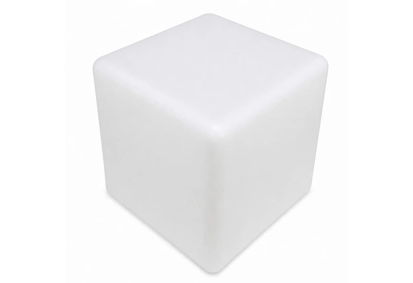 SATISFIRE LED Leuchtwürfel 50x50cm Beistelltisch warmweiß Kunststoff