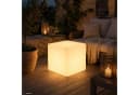 SATISFIRE LED Leuchtwürfel 50x50cm Beistelltisch warmweiß Kunststoff Bild 2