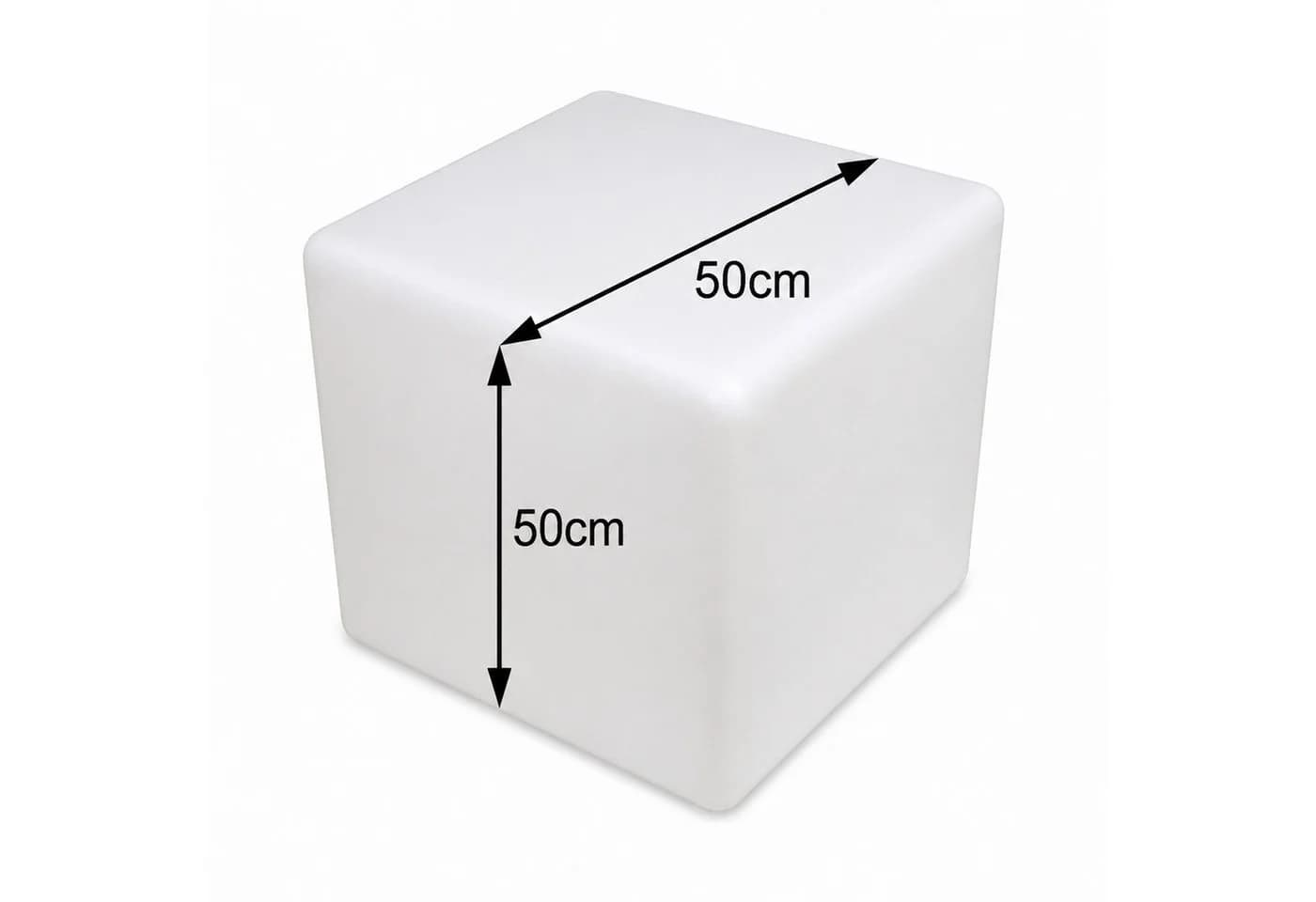 SATISFIRE LED Leuchtwürfel 50x50cm Beistelltisch kaltweiß Outdoor - Bild 3