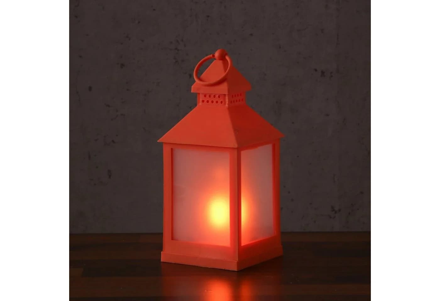 MARELIDA LED Laterne mit Flammeneffekt Batteriebetrieb Orange