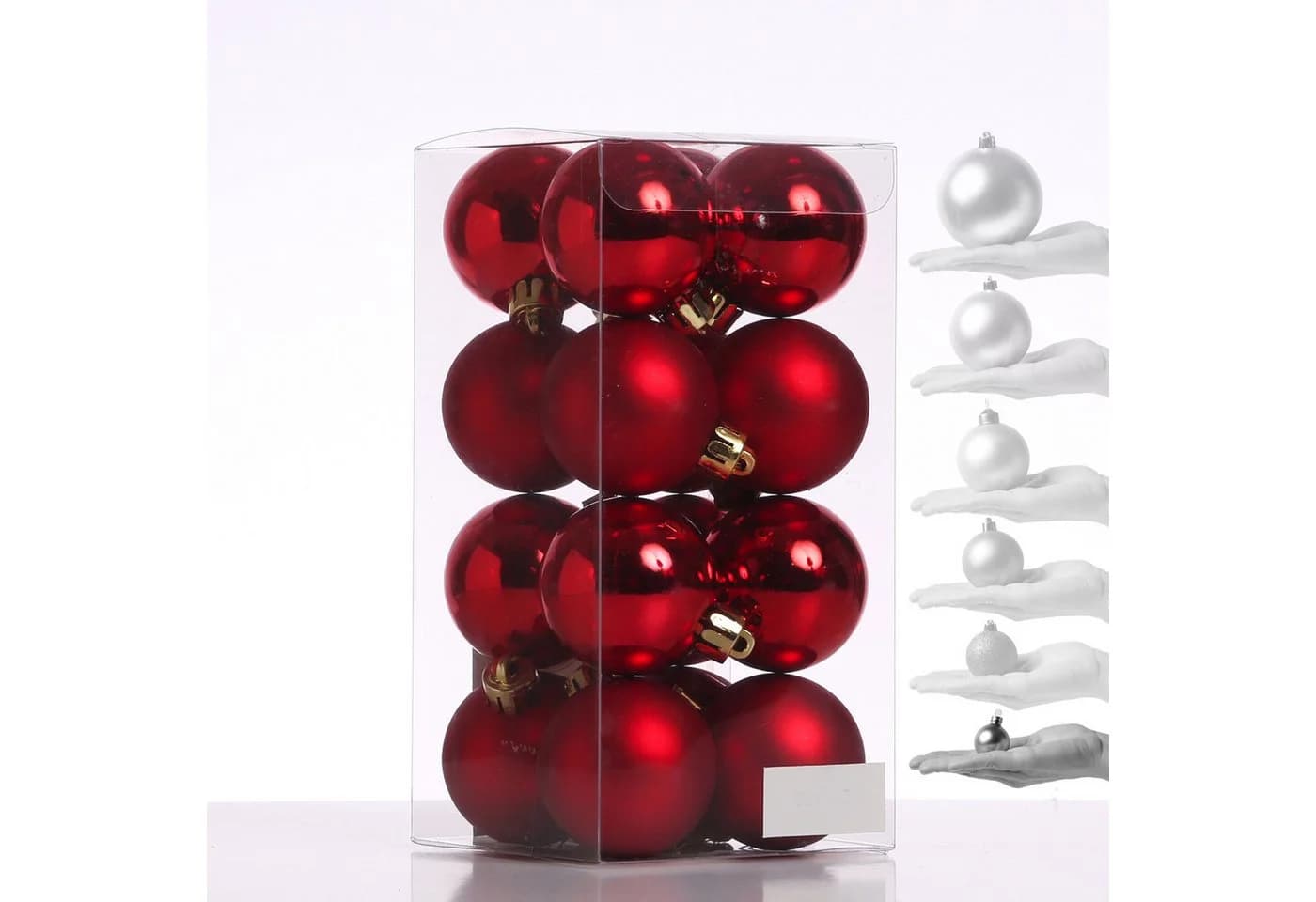 MARELIDA Weihnachtsbaumkugeln 16er Set Rot - Bild 3