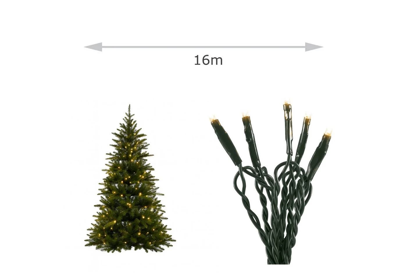 MARELIDA LED-Lichterkette 300 bernstein LED 8 Funktionen 16m für Außen - Bild 3