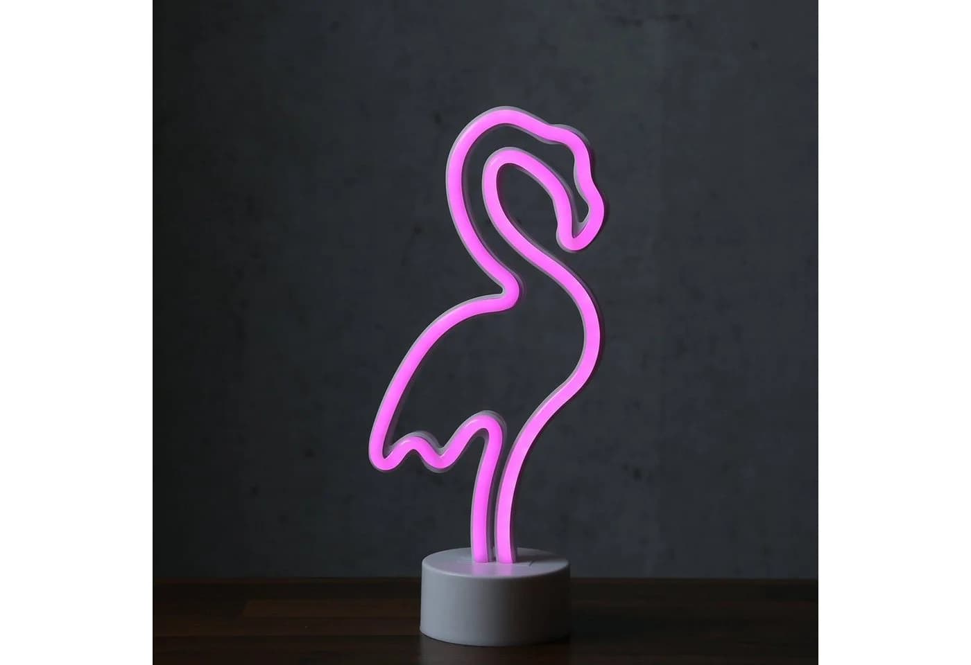 SATISFIRE LED Neon Flamingo Leuchtfigur Pink 30cm - Bild 5