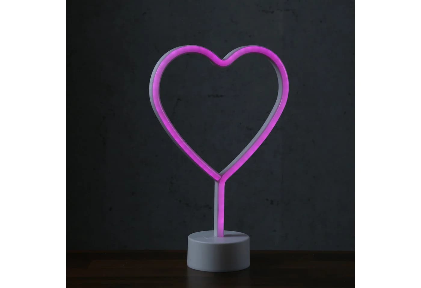 SATISFIRE LED Neonlicht Herz Pink Dekoleuchte Batterie USB - Bild 5