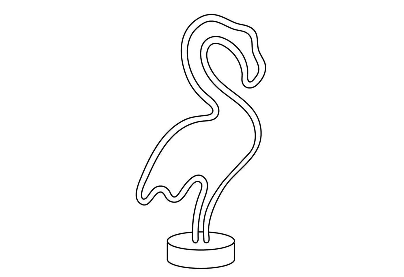 SATISFIRE LED NEON Figur FLAMINGO Neonlicht Batterie USB 30cm - Bild 4