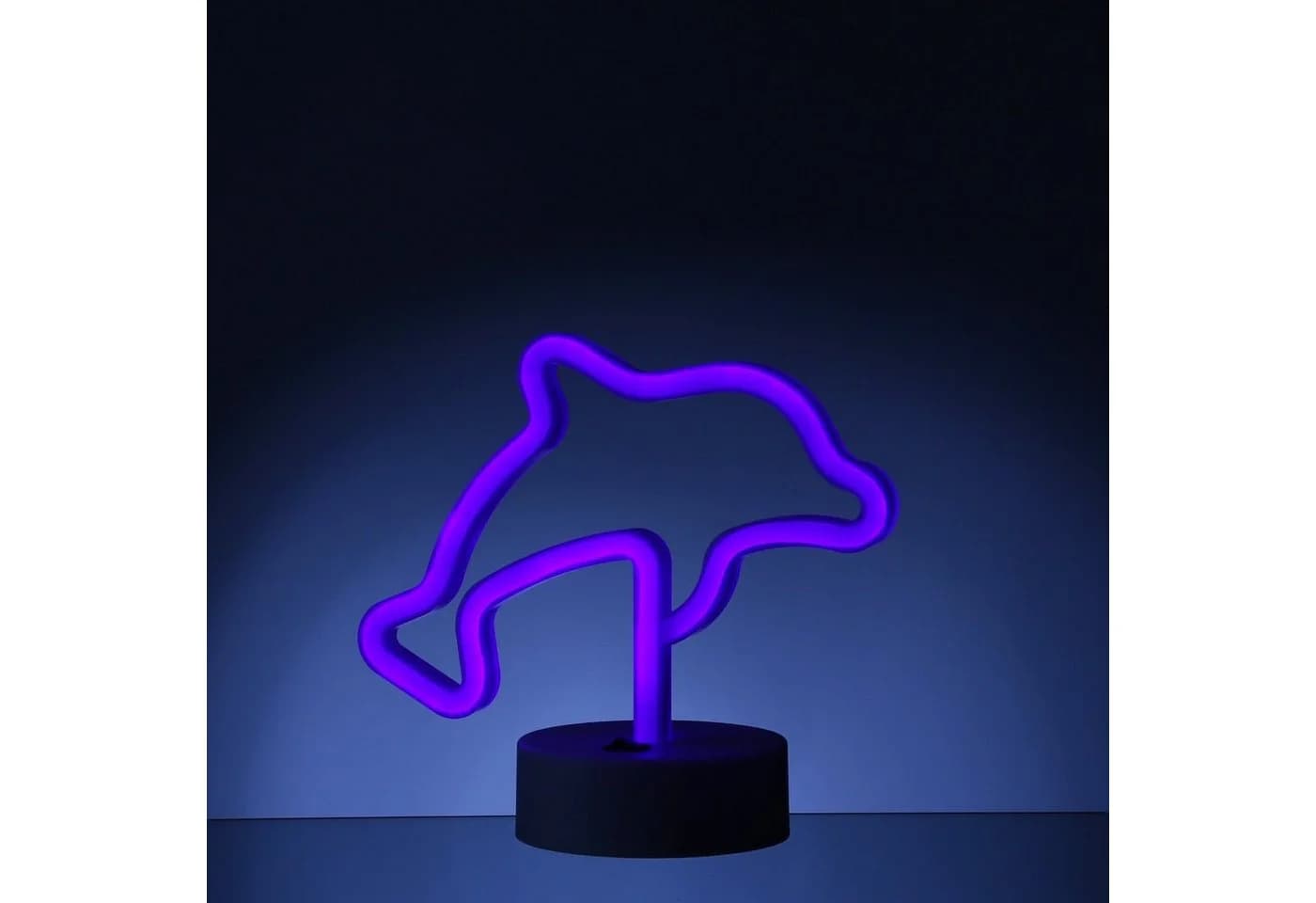 SATISFIRE LED Neonlicht Delfin Leuchtfigur blau 19cm USB/Batterie - Bild 2