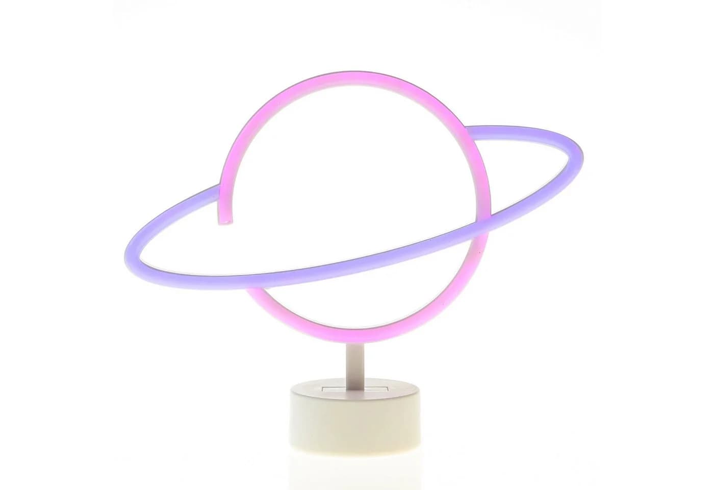 SATISFIRE LED Neonlicht Saturn Dekoleuchte Bunt Weiß