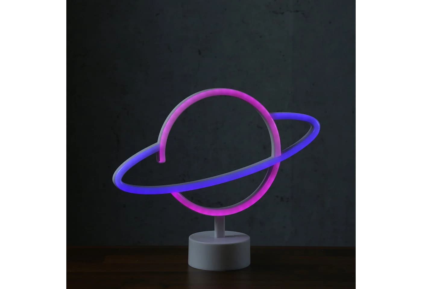 SATISFIRE LED Neonlicht Saturn Dekoleuchte Bunt Weiß - Bild 5