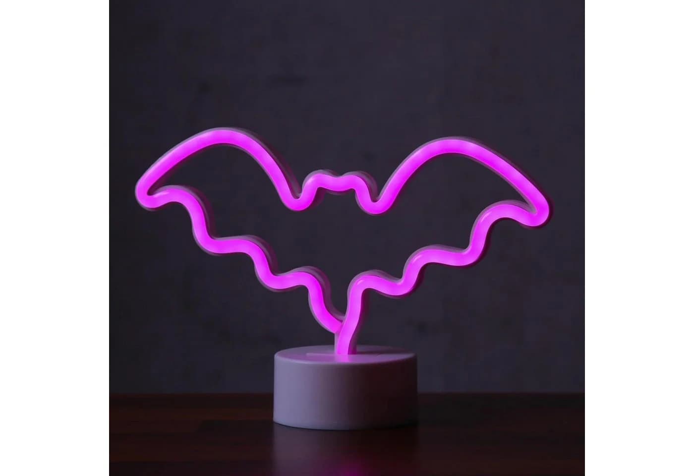 SATISFIRE LED Neon Figur Fledermaus Pink USB/Batterie - Bild 3