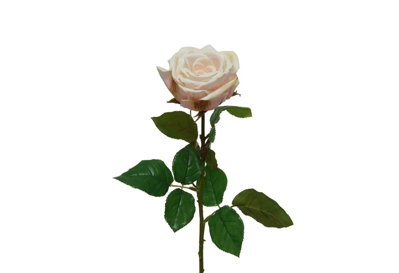 MARELIDA Kunstblume Rose am Stiel Real Touch Creme 68cm - Bild 2