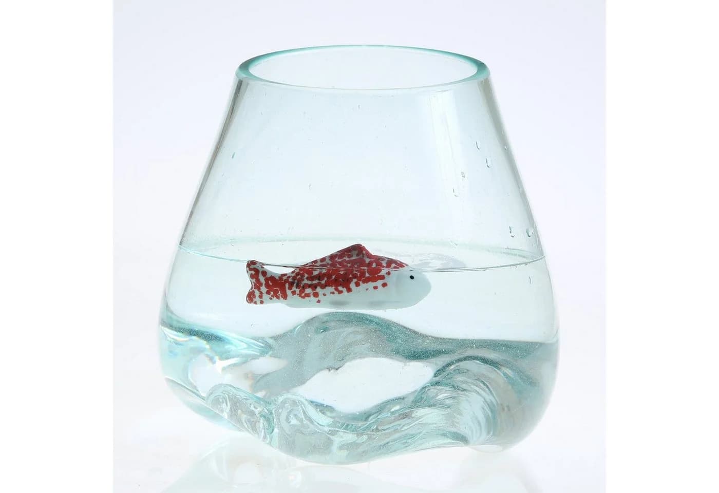 MARELIDA Dekofigur schwimmender Fisch Teichdeko Koi Karpfen Porzellan