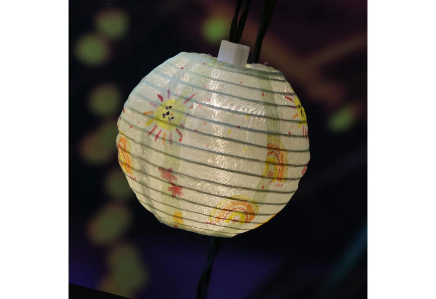 MARELIDA LED Solar Lichterkette SUNNY 10 Lampions Gelb - Bild 3